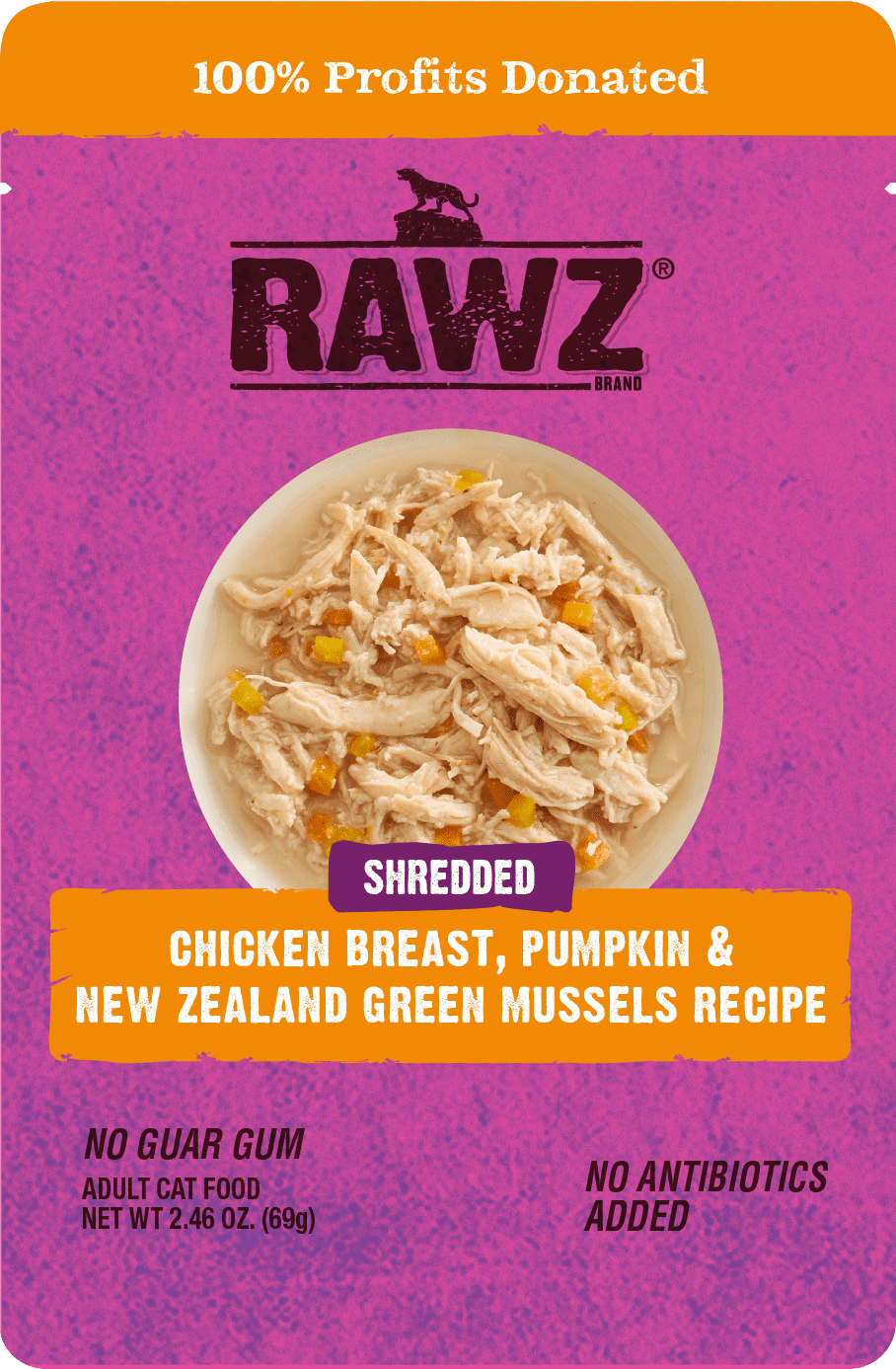Rawz Shredded Chicken Breast, Pumpkin & Green Mussels Recipe